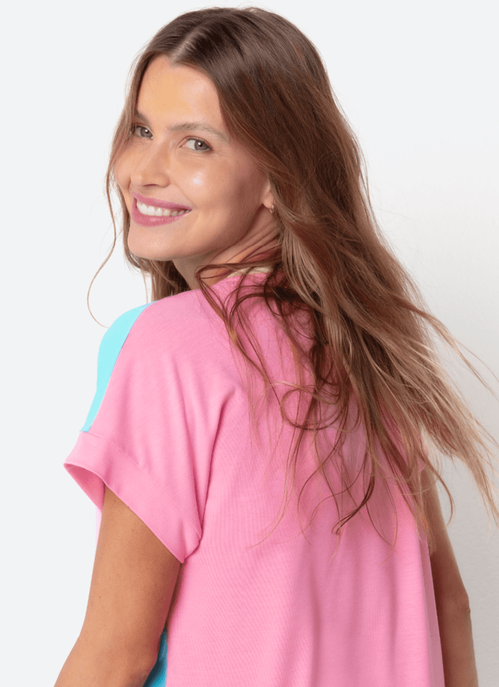 Camisola Manga Curta Viscolycra Feminina Stitch