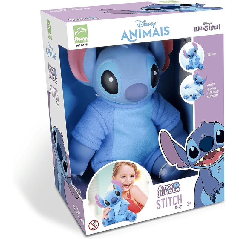 Boneco Stitch Disney – Versão Amor de Filhote