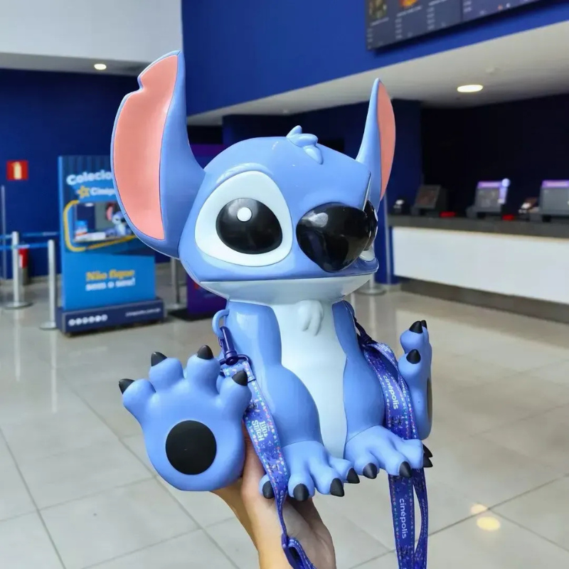 Balde de Pipoca Stitch + Copo Temático Exclusivo – Edição Limitada!