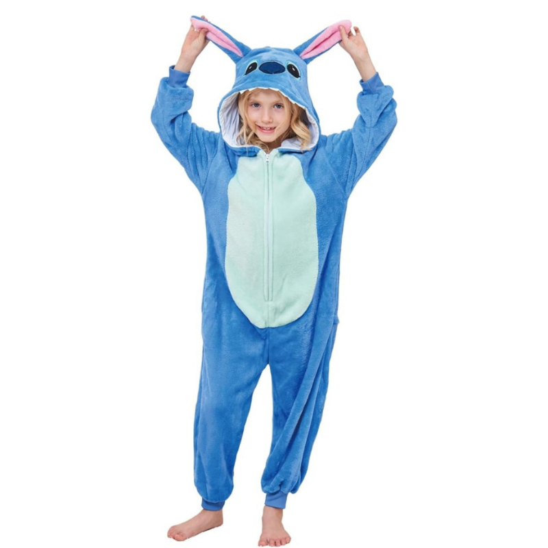 Pijama Kigurumi Infantil Stitch + Pantufa de Brinde