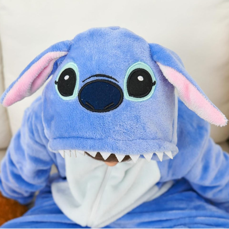 Pijama Kigurumi Infantil Stitch + Pantufa de Brinde