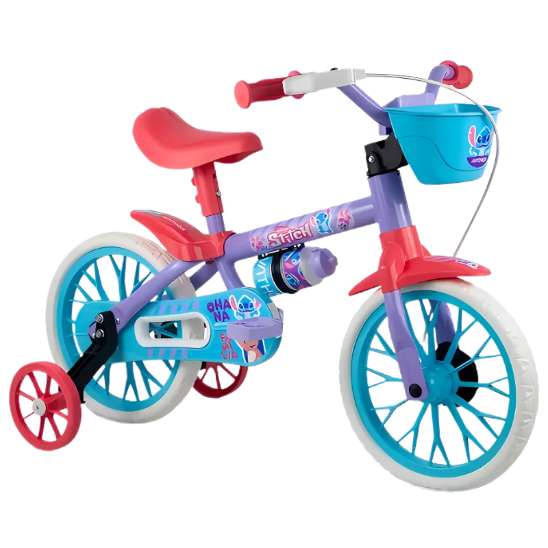 Bicicleta Stitch com Rodinhas Nathor Disney – Promoção
