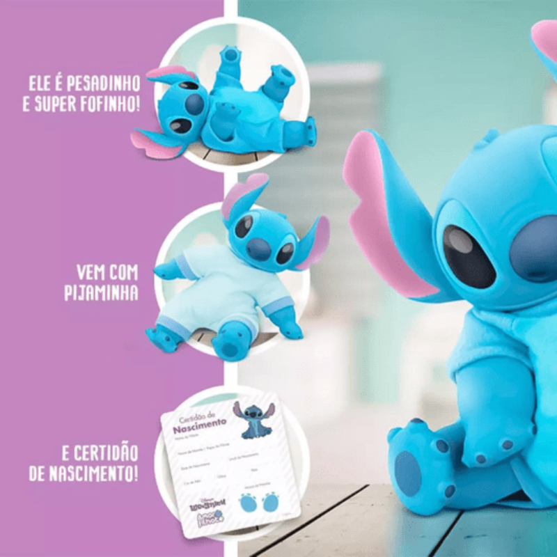 Boneco Stitch Disney – Versão Amor de Filhote