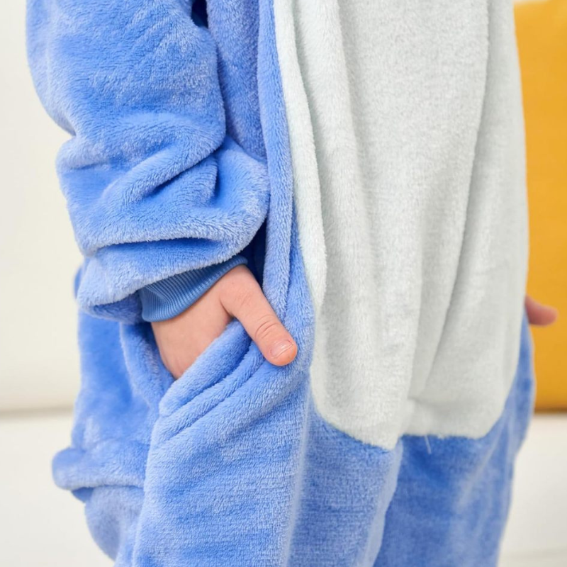 Pijama Kigurumi Infantil Stitch + Pantufa de Brinde