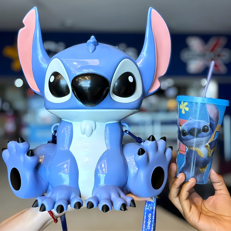 Balde de Pipoca Stitch + Copo Temático Exclusivo – Edição Limitada!