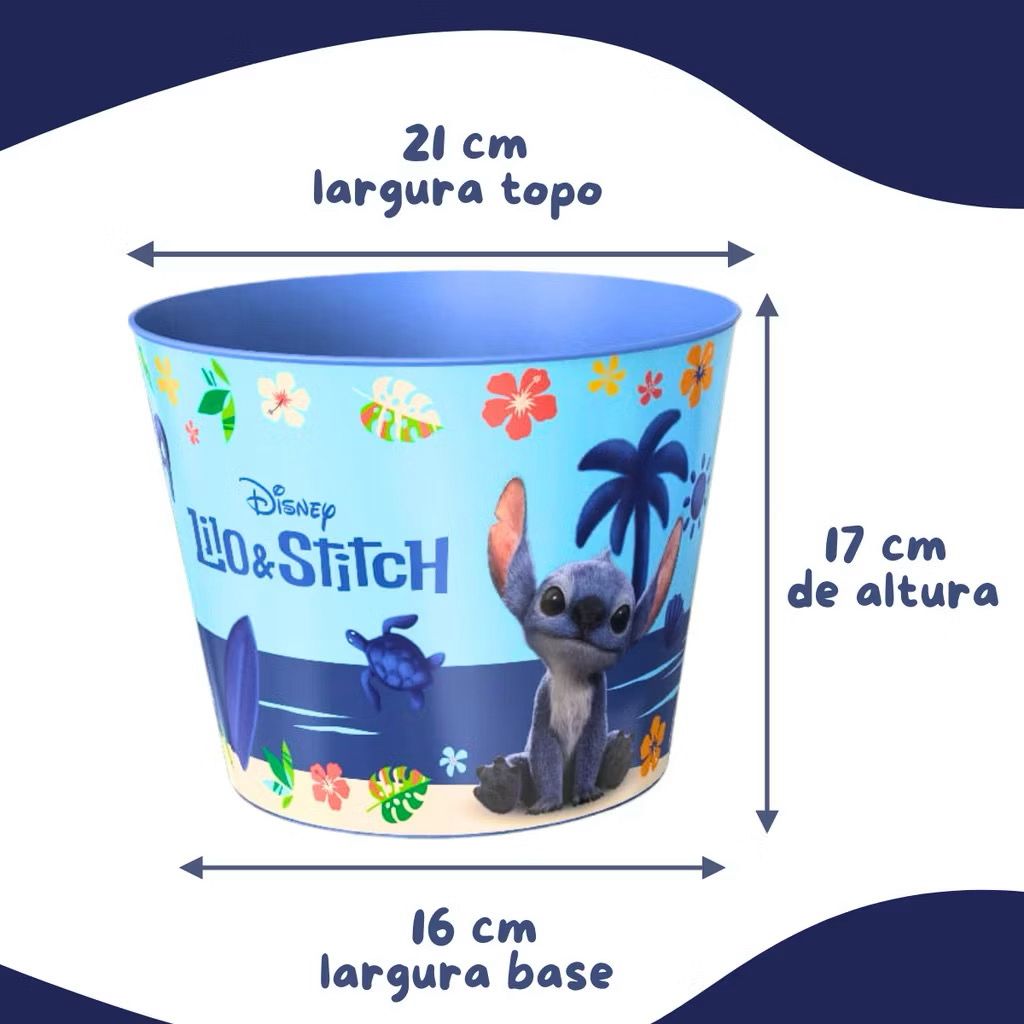 Balde de Pipoca 3D Stitch