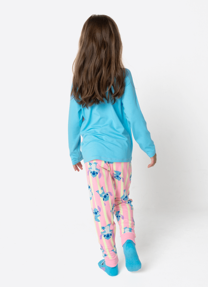 Pijama Manga Longa Menina Stitch