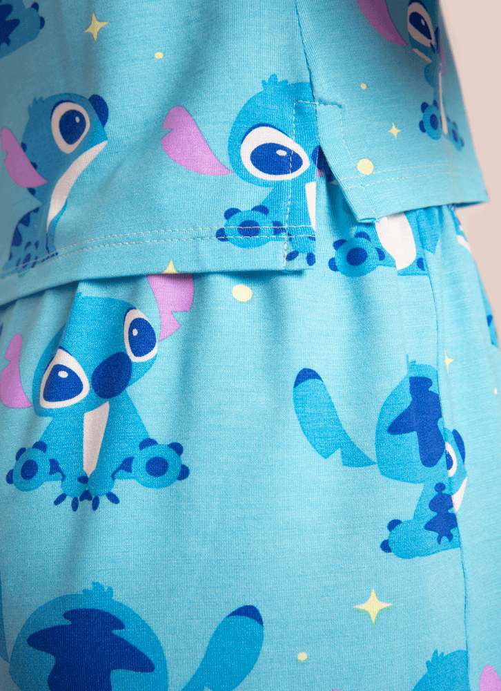 Pijama Manga Curta Viscolycra Menina Teen Stitch