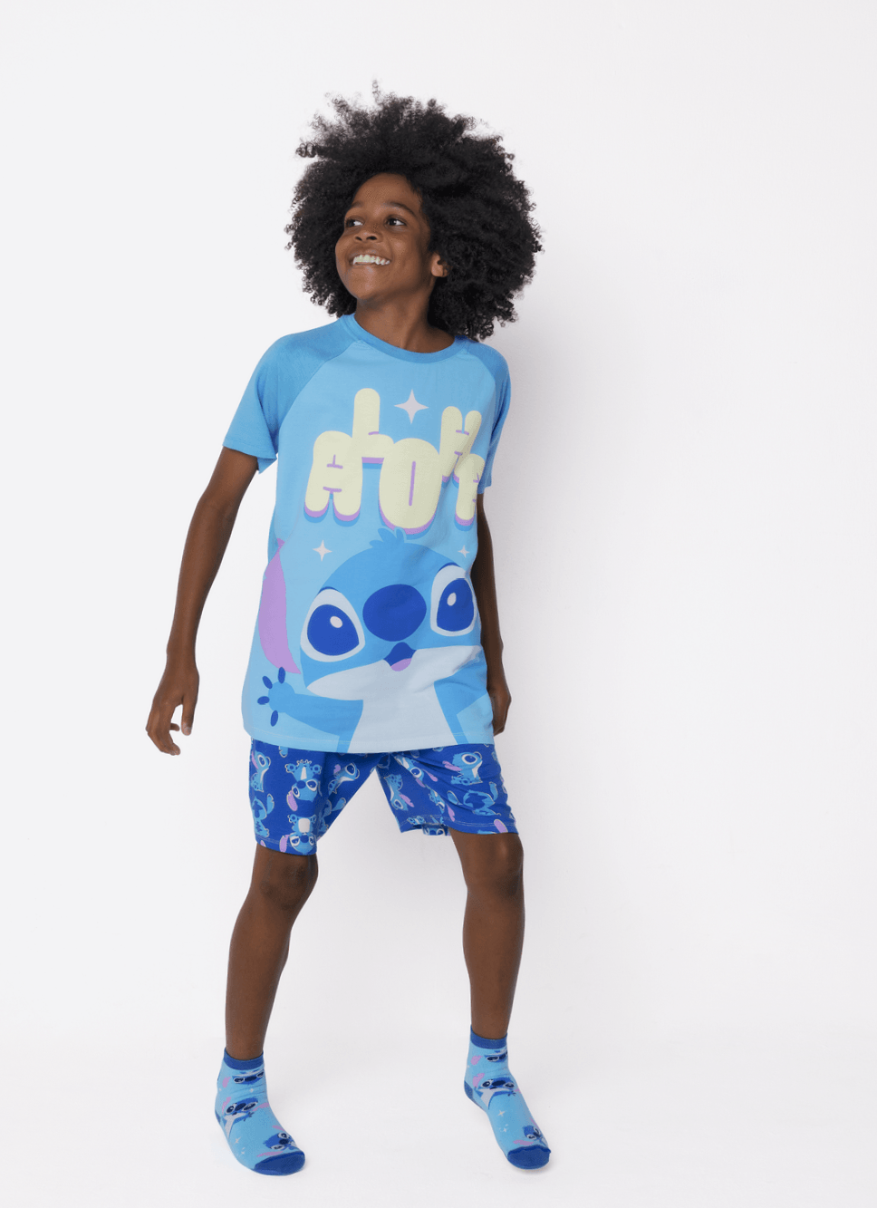 Pijama Manga Curta Viscolycra Menino Teen Stitch