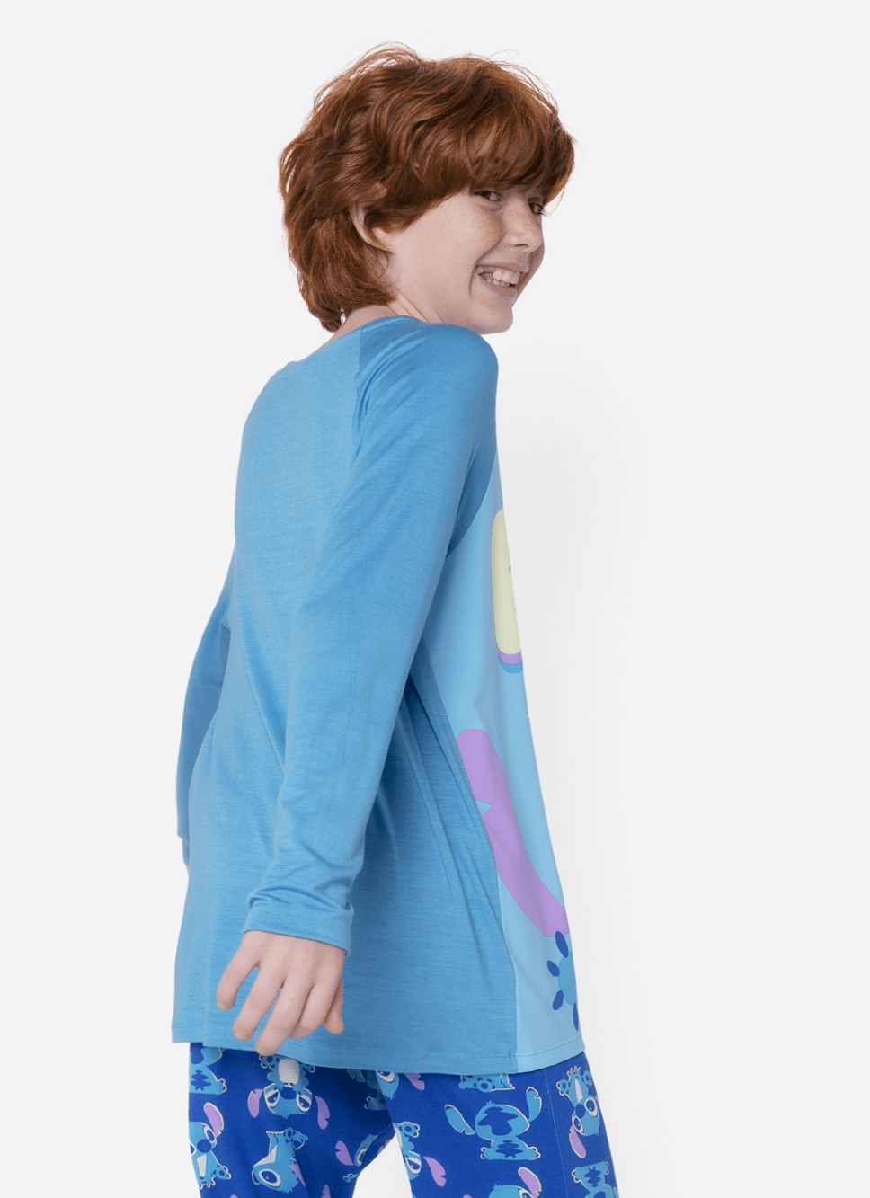 Pijama Manga Longa Menino Teen Stitch