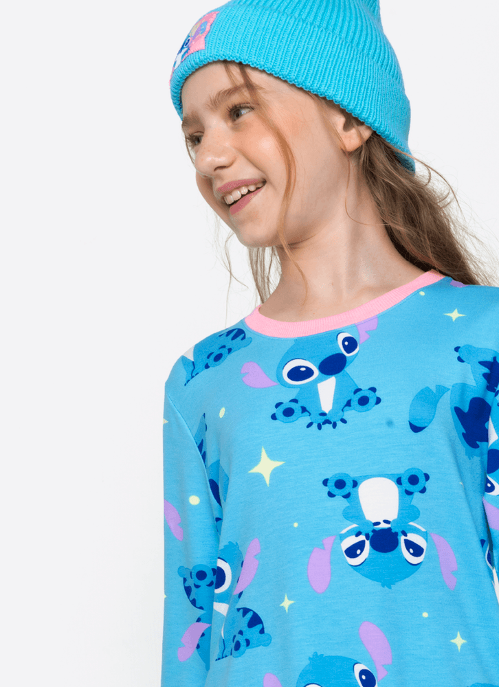 Pijama Manga Longa Ultra Visco Menina Teen Stitch