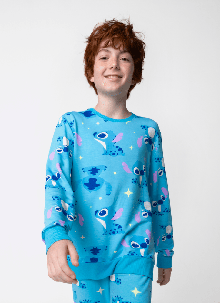 Pijama Manga Longa Ultra Visco Menino Teen Stitch