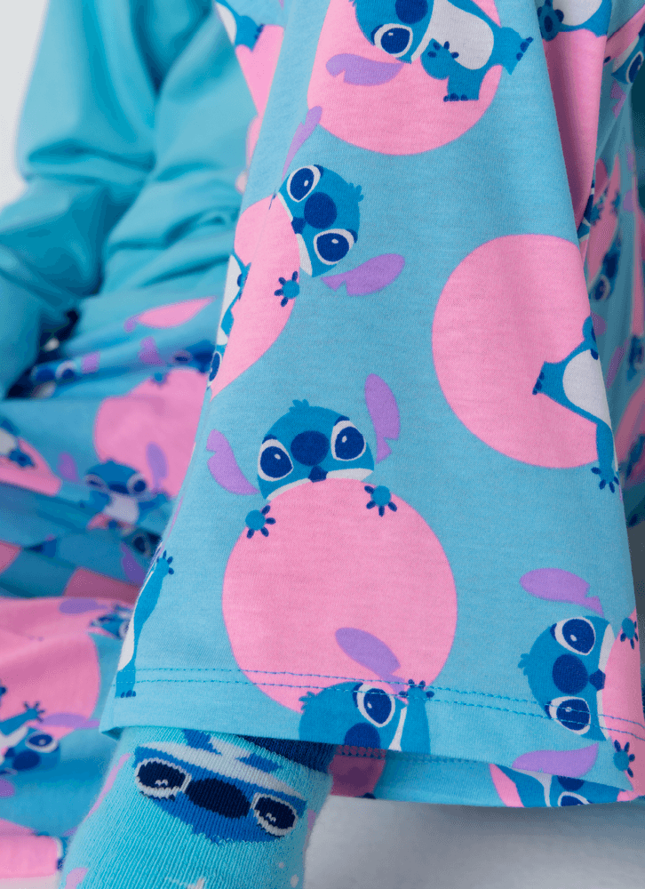 Pijama Manga Longa Algodão Menina Teen Stitch