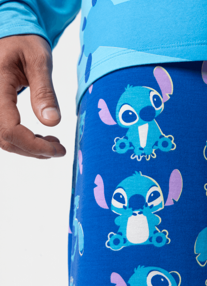Pijama Manga Longa Viscolycra Masculino Stitch