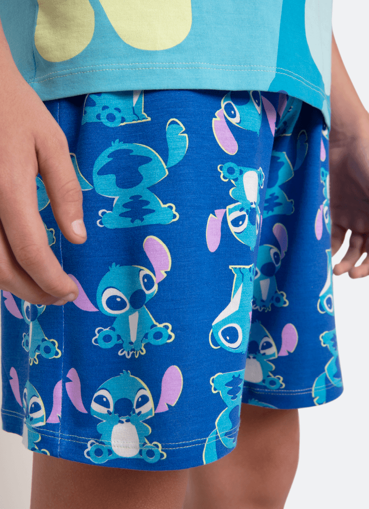 Pijama Manga Curta Viscolycra Menino Teen Stitch