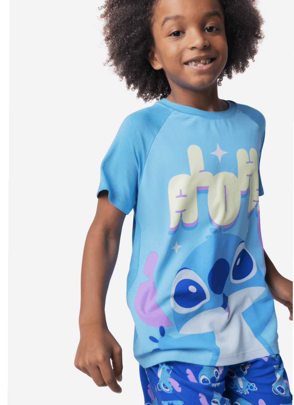 Pijama Manga Curta Menino Stitch
