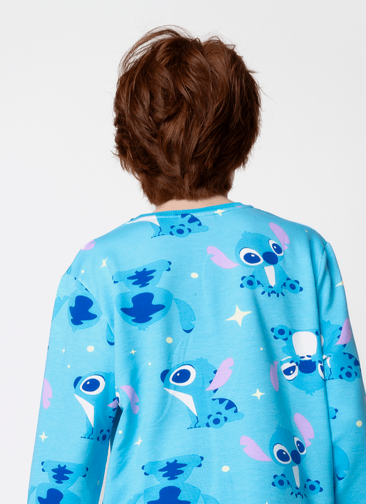 Pijama Manga Longa Ultra Visco Menino Teen Stitch