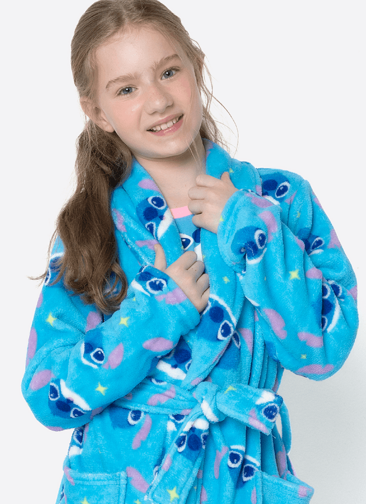 Roupão Manga Longa Soft Menina Teen Stitch