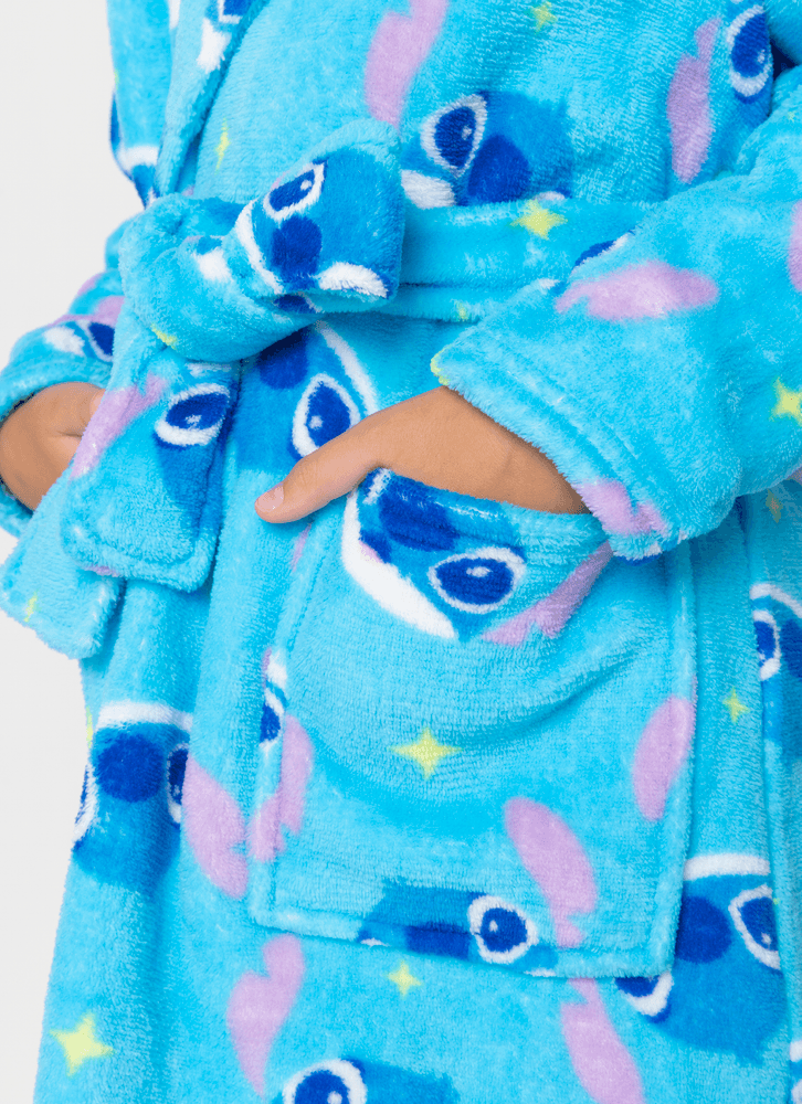 Roupão Manga Longa Soft Menina Stitch