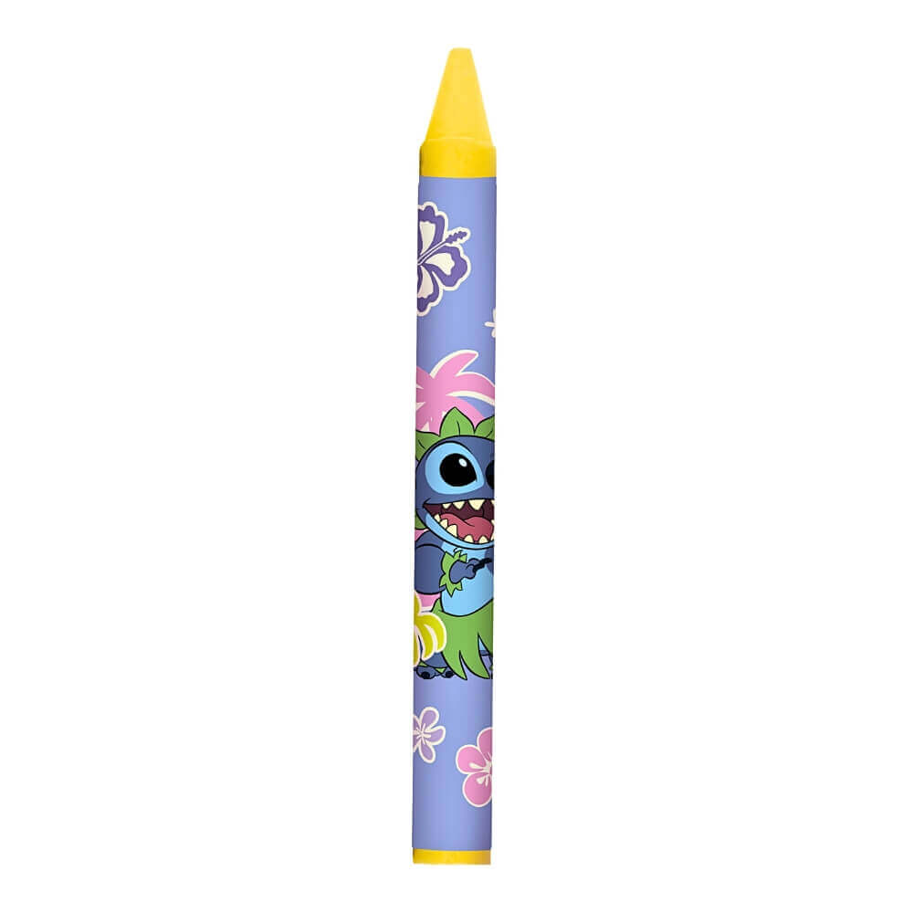 Kit Escolar Stitch Canetinha + Lápis de Cor + Giz de Cera