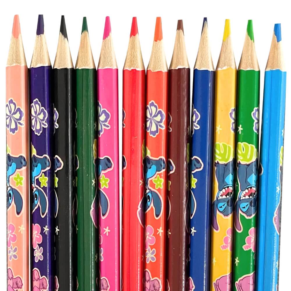 Lápis de Cor Stitch Disney 12 Cores