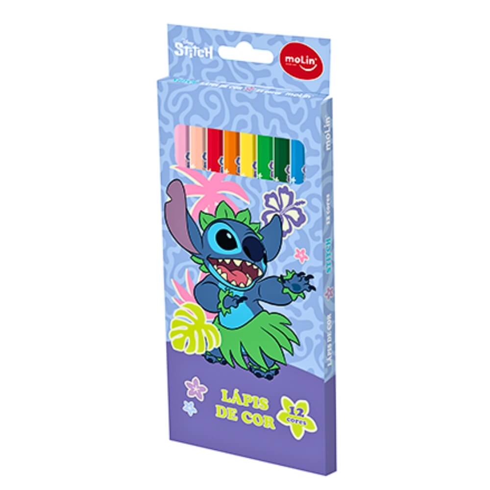 Lápis de Cor Stitch Disney 12 Cores
