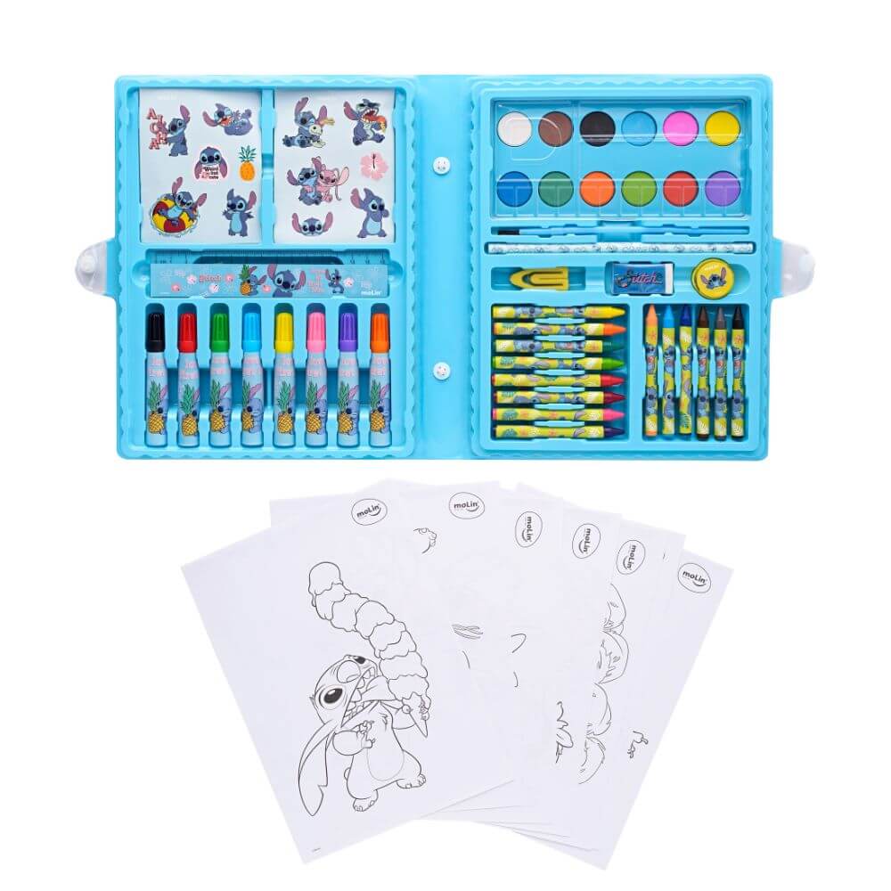 Maleta de Pintura Stitch com 64 Itens